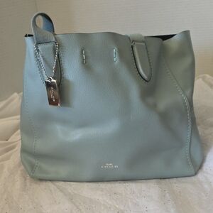 Coach Soft Blue Leather Tote